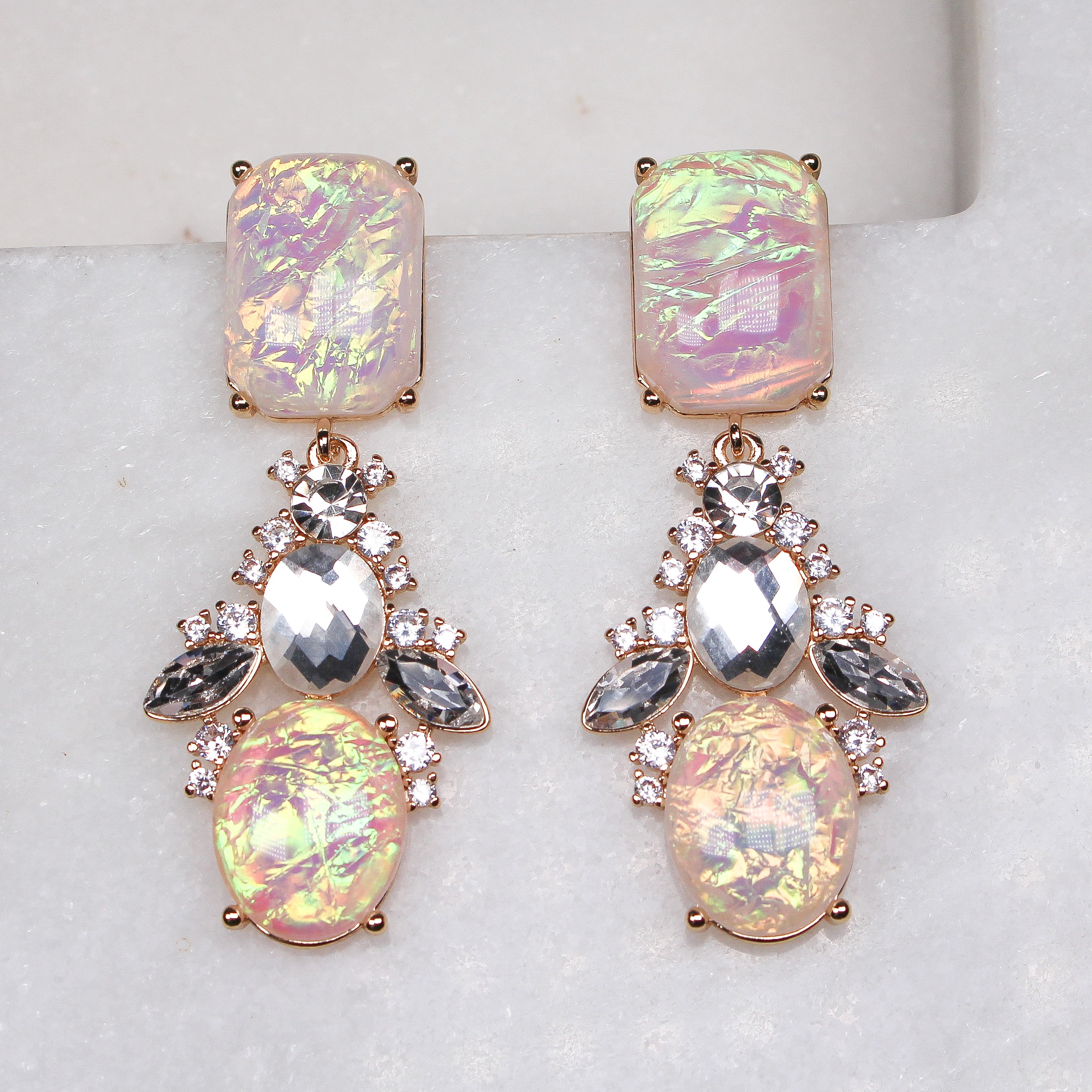 ABIGAIL EARRINGS - Black & Bloom