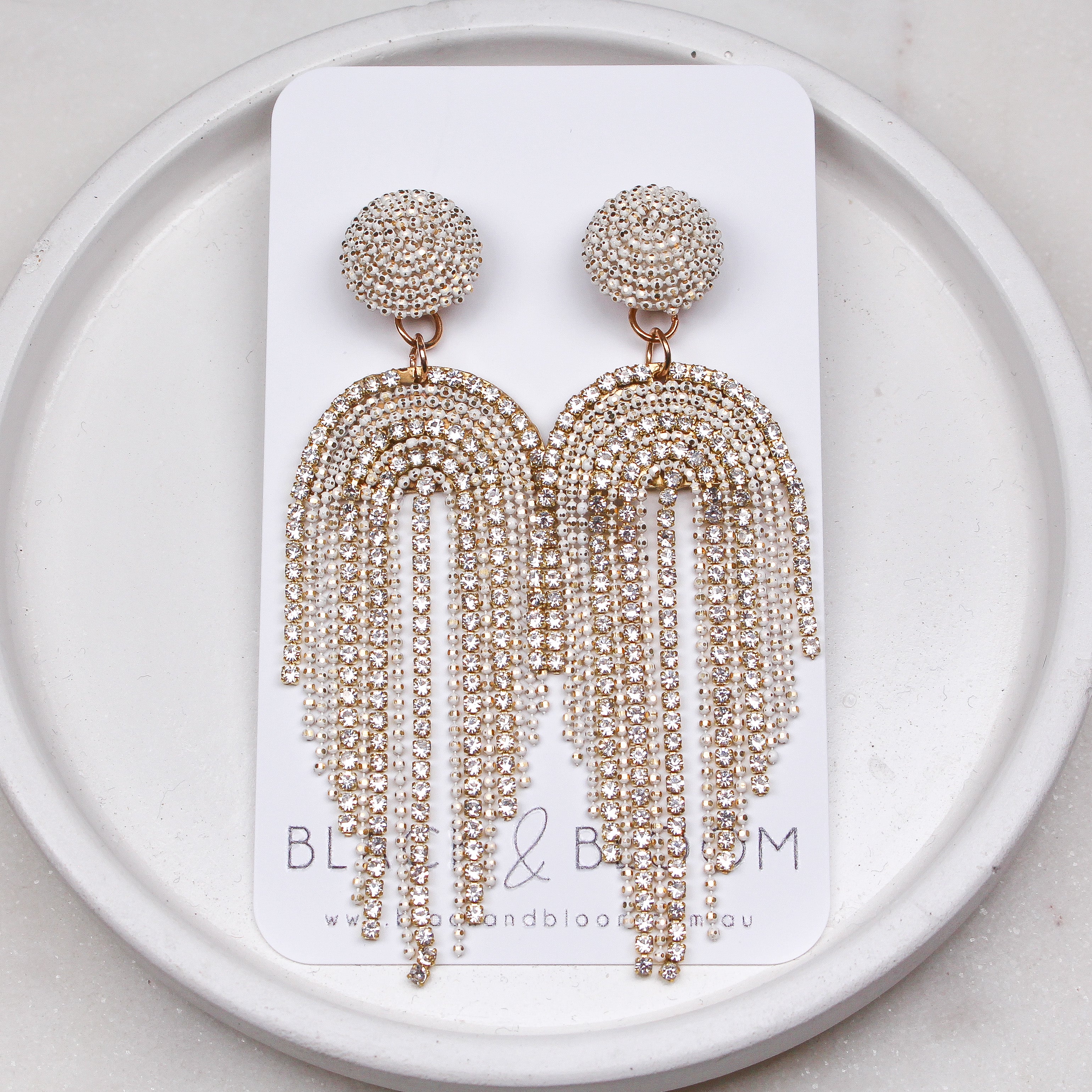 BLANCA EARRINGS - Black & Bloom