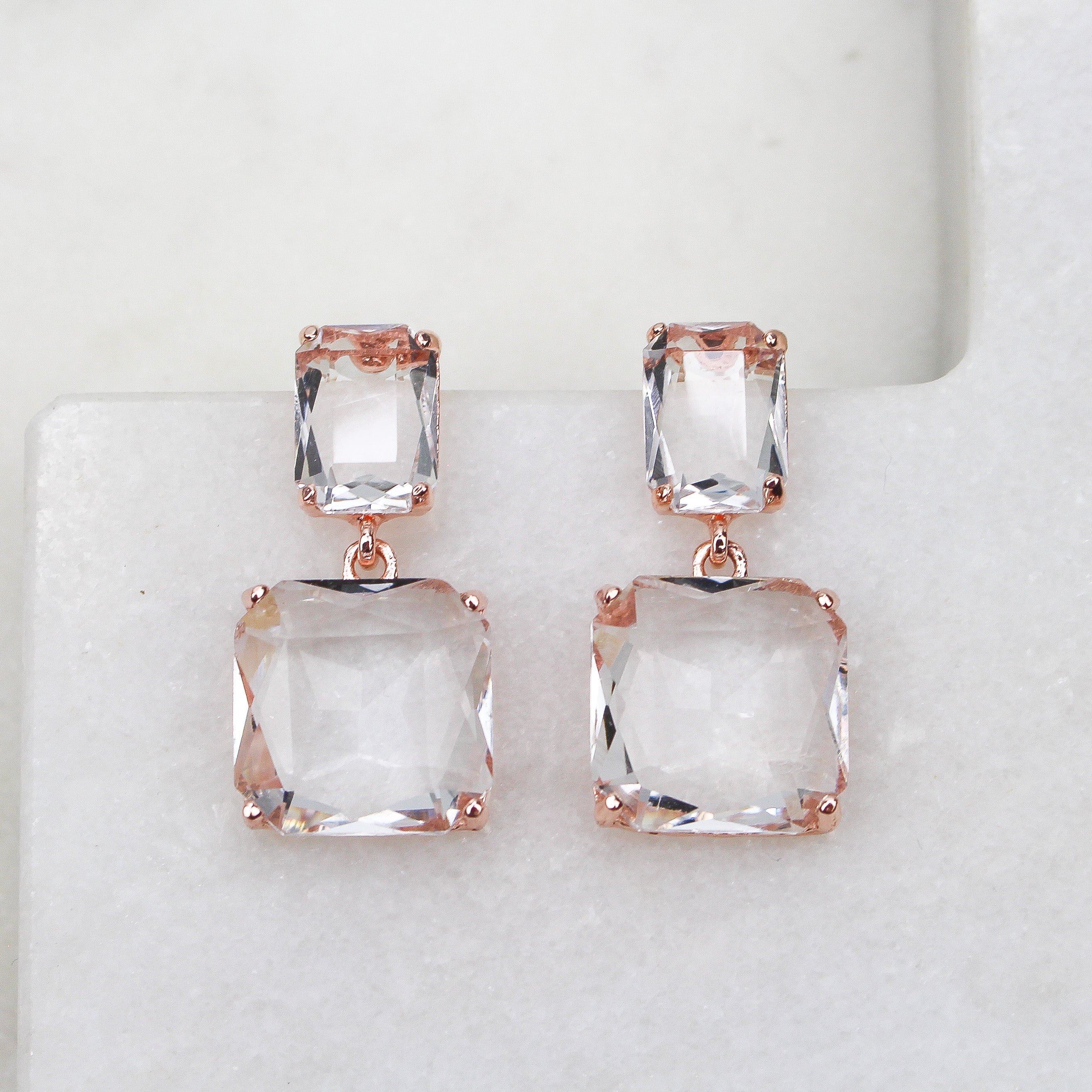BRONTE EARRINGS ROSE GOLD - Black & Bloom