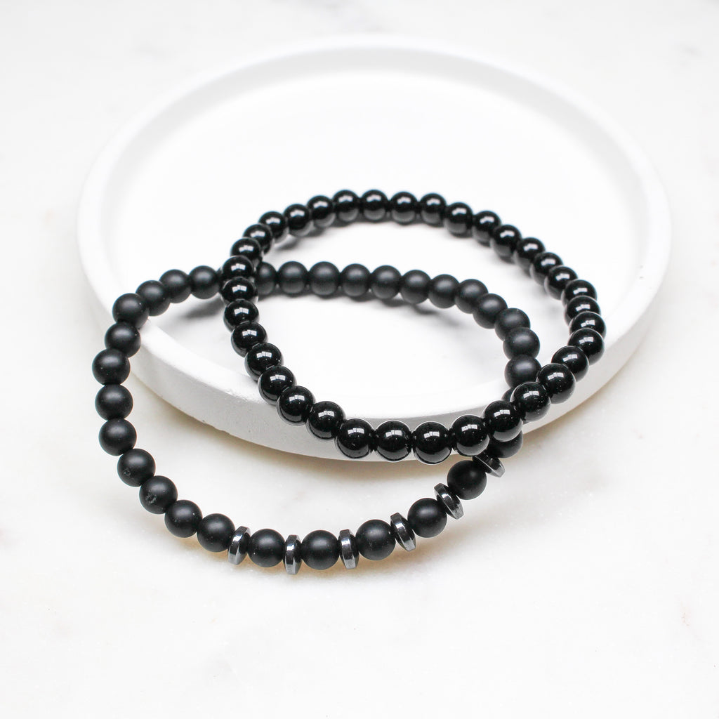 NOAH BRACELET DUO - Black & Bloom