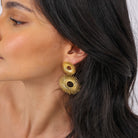 IRIS EARRINGS - Black & Bloom