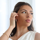 AVA EARRINGS SILVER - Black & Bloom