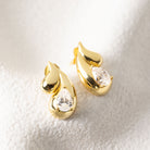 TEAR DROP MOISSANITE EARRINGS GOLD - Black & Bloom