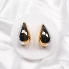 AVA EARRINGS TWO TONE - Black & Bloom