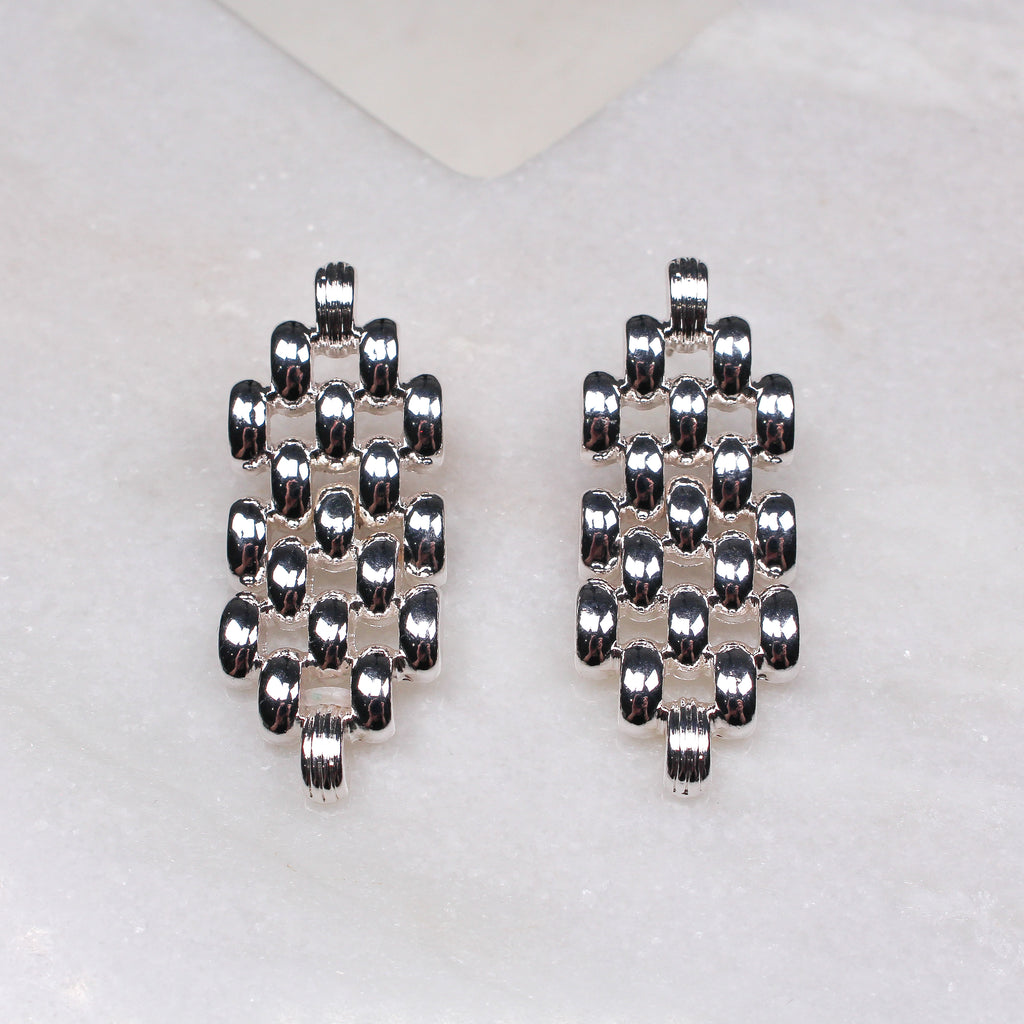 CASSIA EARRINGS SILVER - Black & Bloom