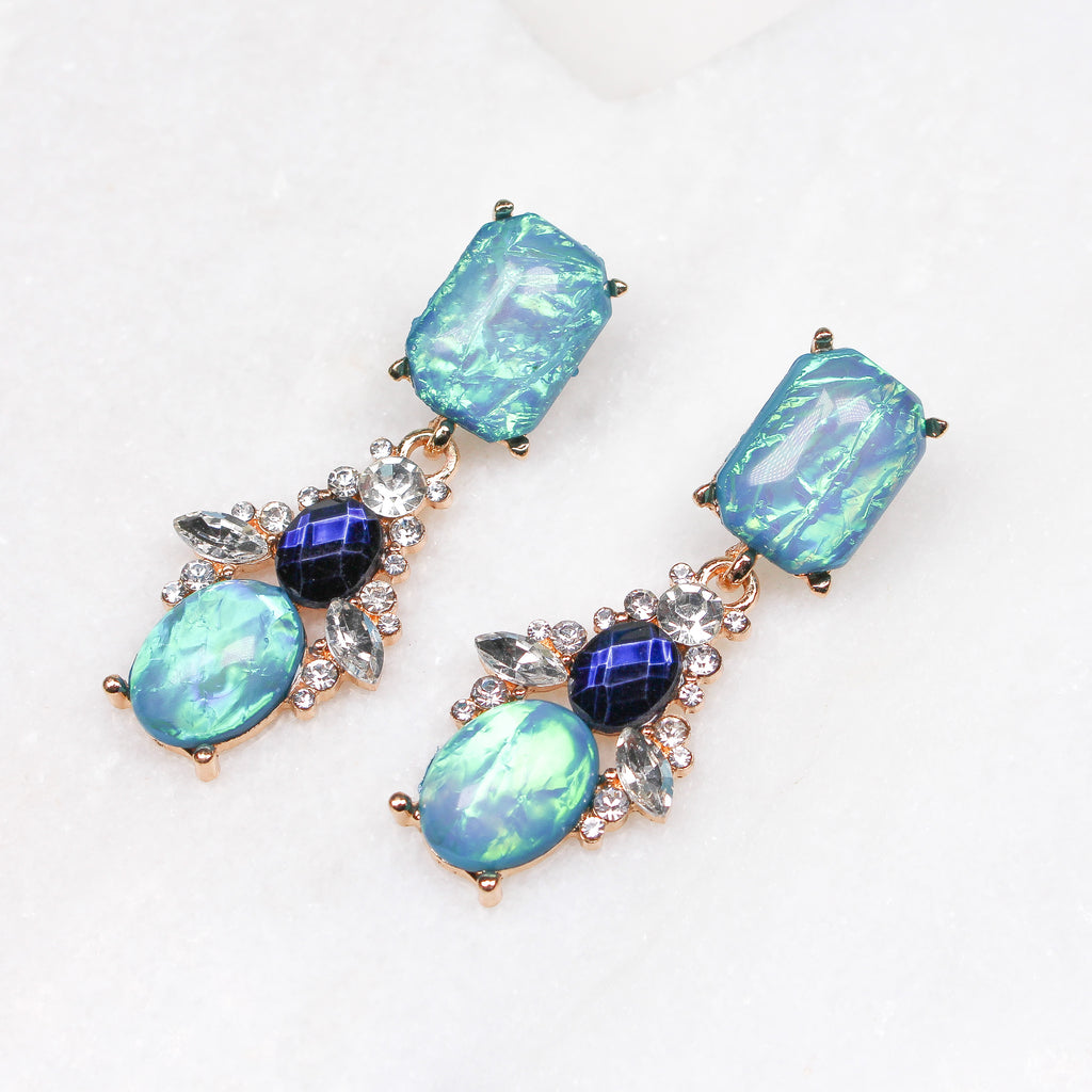 ABIGAIL EARRINGS BLUE - Black & Bloom