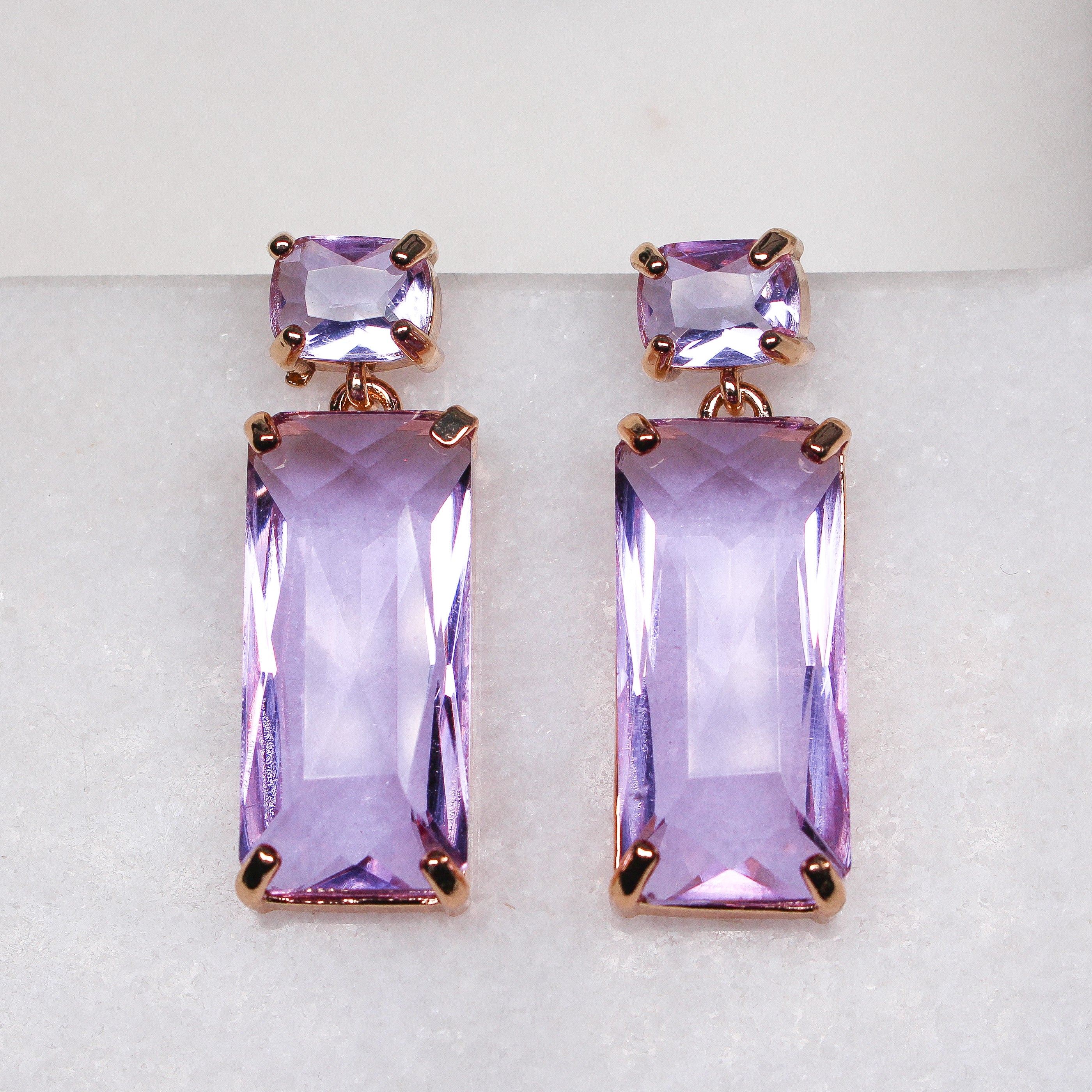 ROSALIA EARRINGS PURPLE - Black & Bloom
