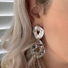 SORRENTO EARRINGS SILVER - Black & Bloom