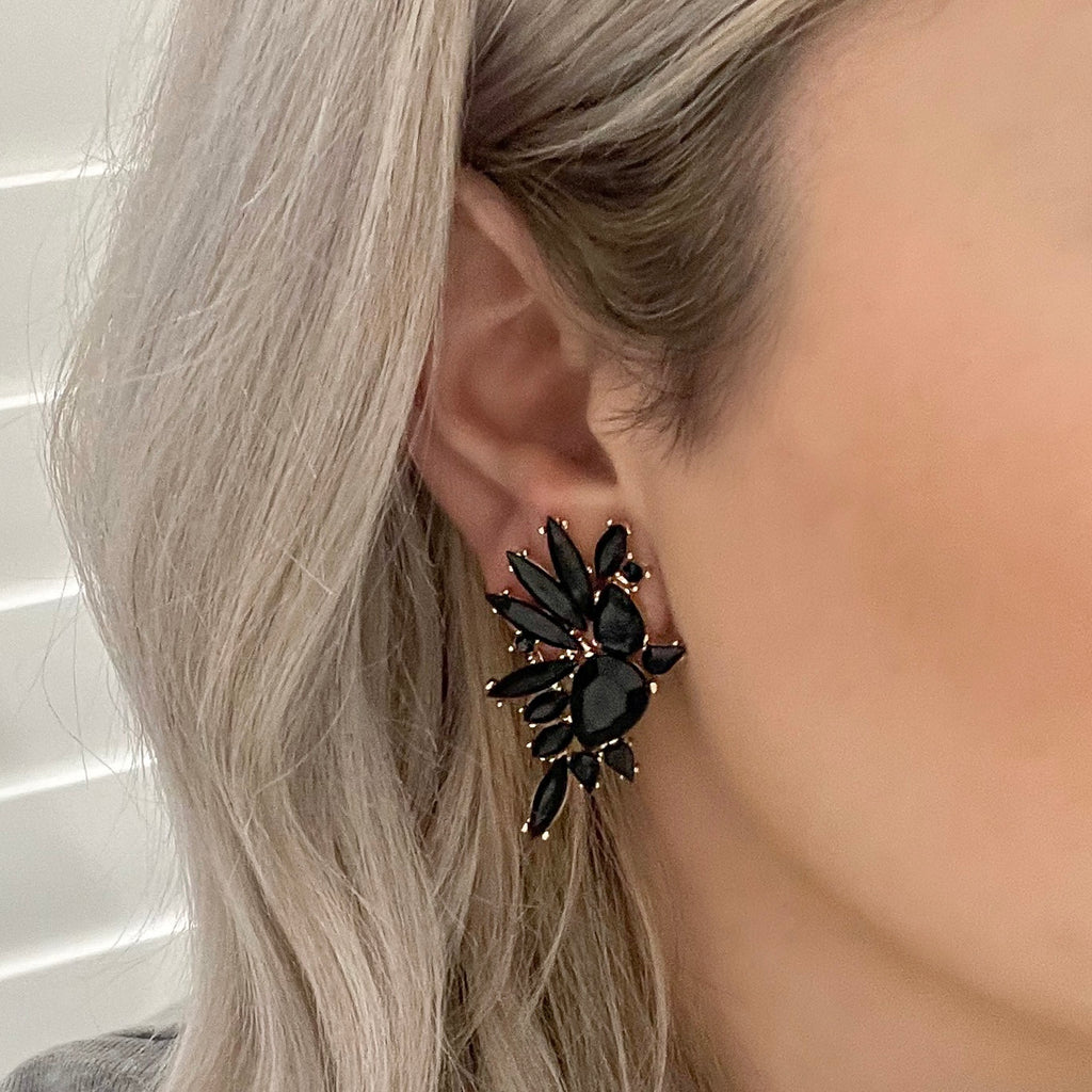 RAMONA EARRINGS NOIR - Black & Bloom